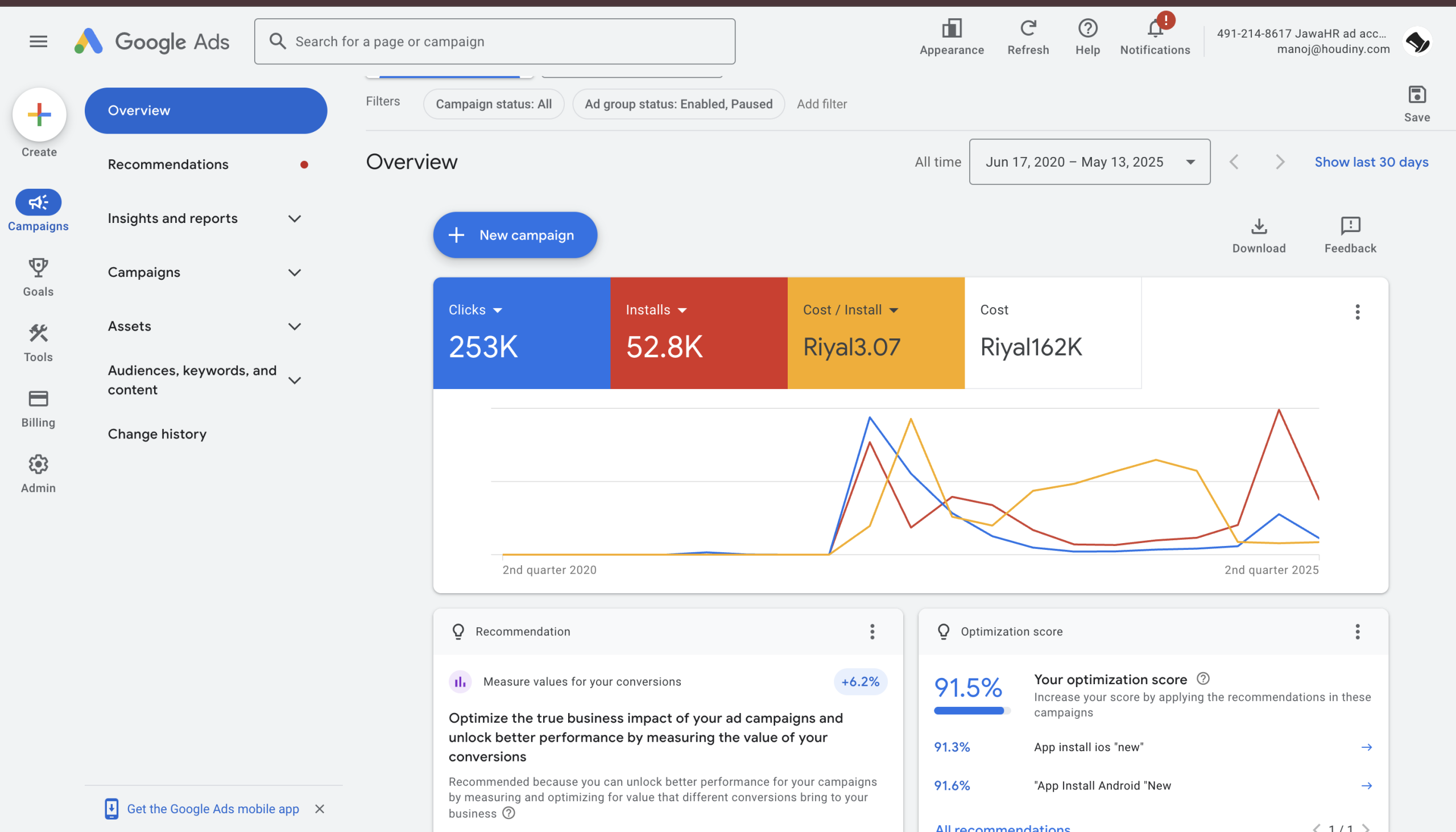 Stats dashboard screenshot